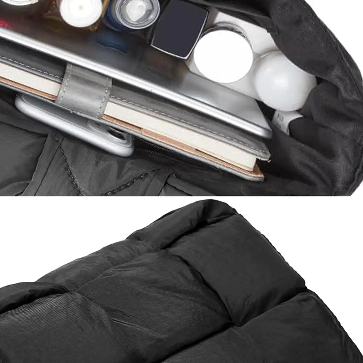 NAARIIAN Shoulder bags for women, Light-weight small puffer purses waterproof, hand-woven puffy bag crossbody handbag