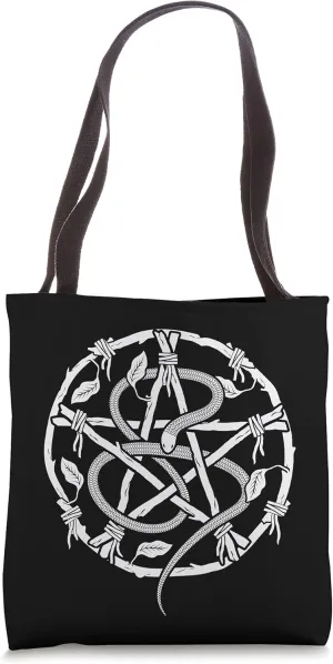 Nature Pentacle And Snake Tote Bag