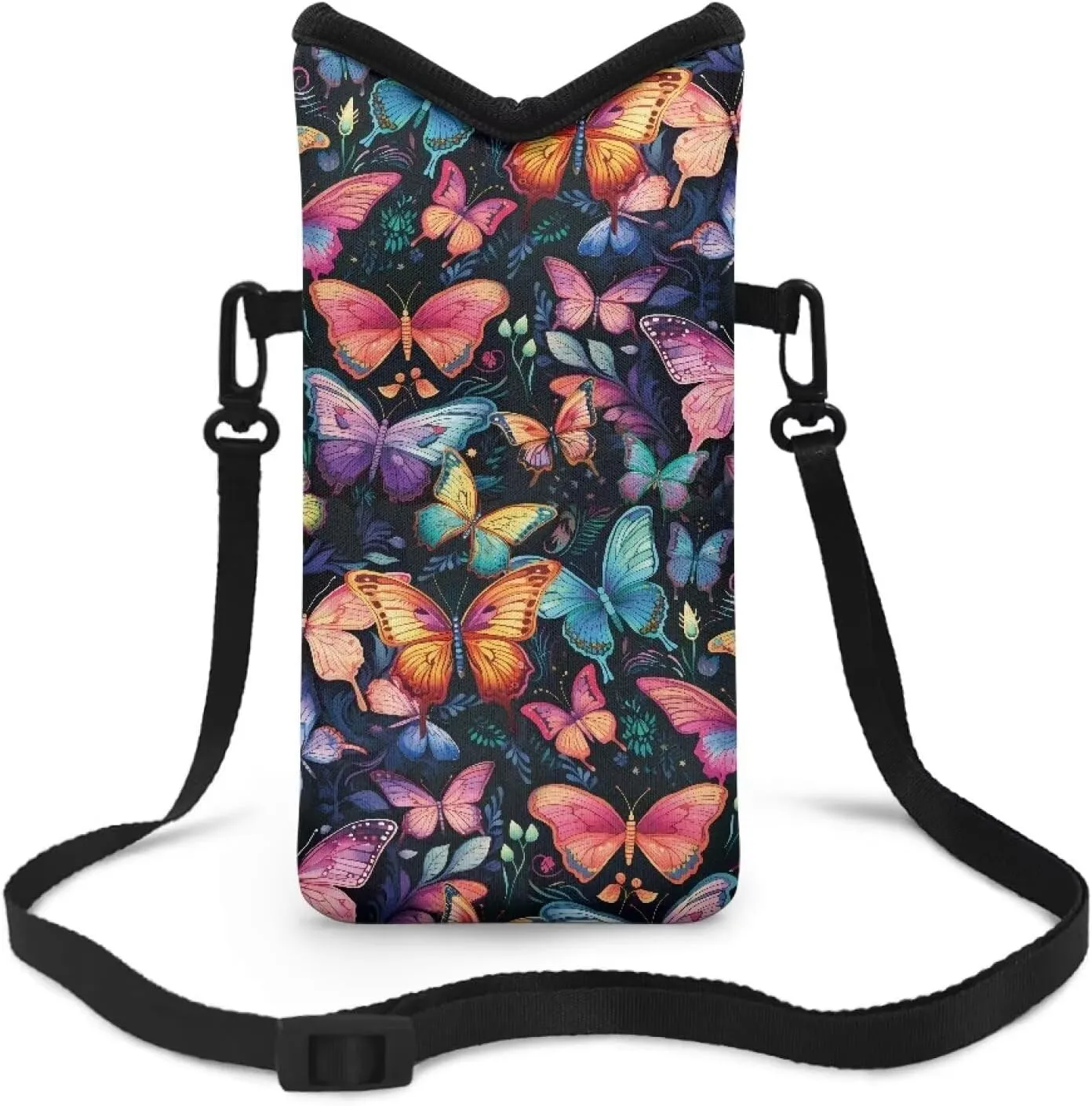 Neoprene Small Crossbody Bag with Adjustable Strap Water-Resistant Portable Cellphone Pouch for Travel, Outings