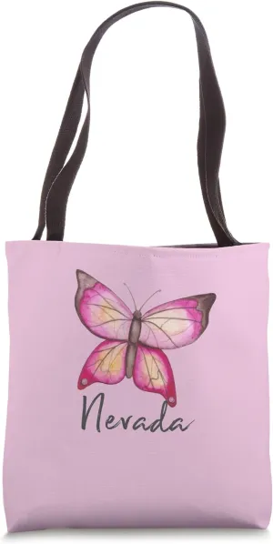 Nevada BOHO Butterfly Artsy Bohemian Chic Whimsy Tote Bag