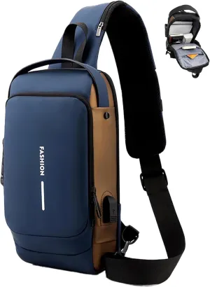 New Carbon Fiber Streamline Anti-theft Sling Bag, Sports Crossbody Bag,Waterproof Crossbody Bag for Daily Trips, Travel