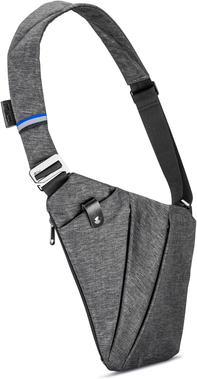 NIID FINO Men Sling Crossbody Bag Lightweight Flex Bag Water Resistant Anti-theft Chest Shoulder Backpack for Travel