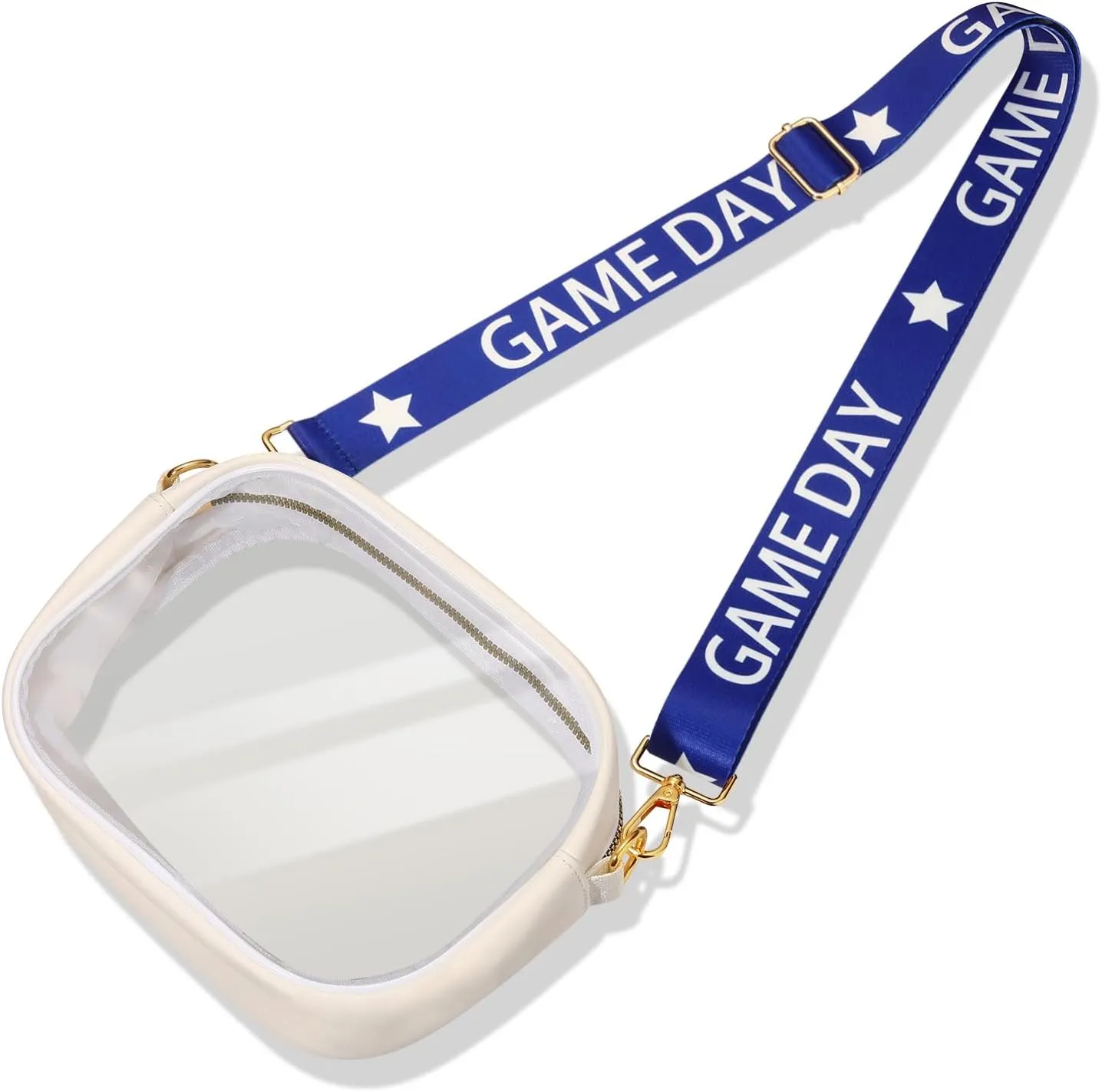 NLCAC Clear Bag for Stadium Events Game Day Clear Stadium Bag Adjustable Straps Crossbody Shoulder Bag for Sports Concerts
