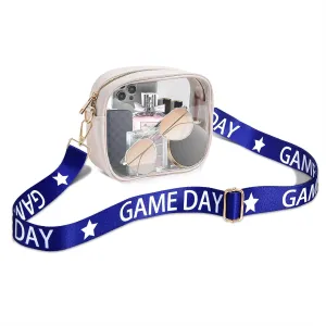 NLCAC Clear Bag for Stadium Events Game Day Clear Stadium Bag Adjustable Straps Crossbody Shoulder Bag for Sports Concerts