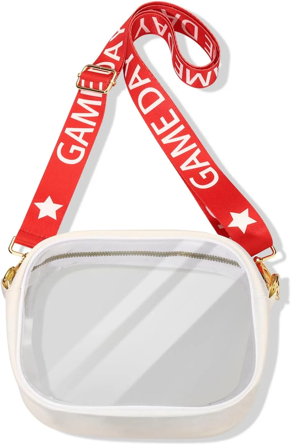 NLCAC Clear Bag for Stadium Events Game Day Clear Stadium Bag Adjustable Straps Crossbody Shoulder Bag for Sports Concerts
