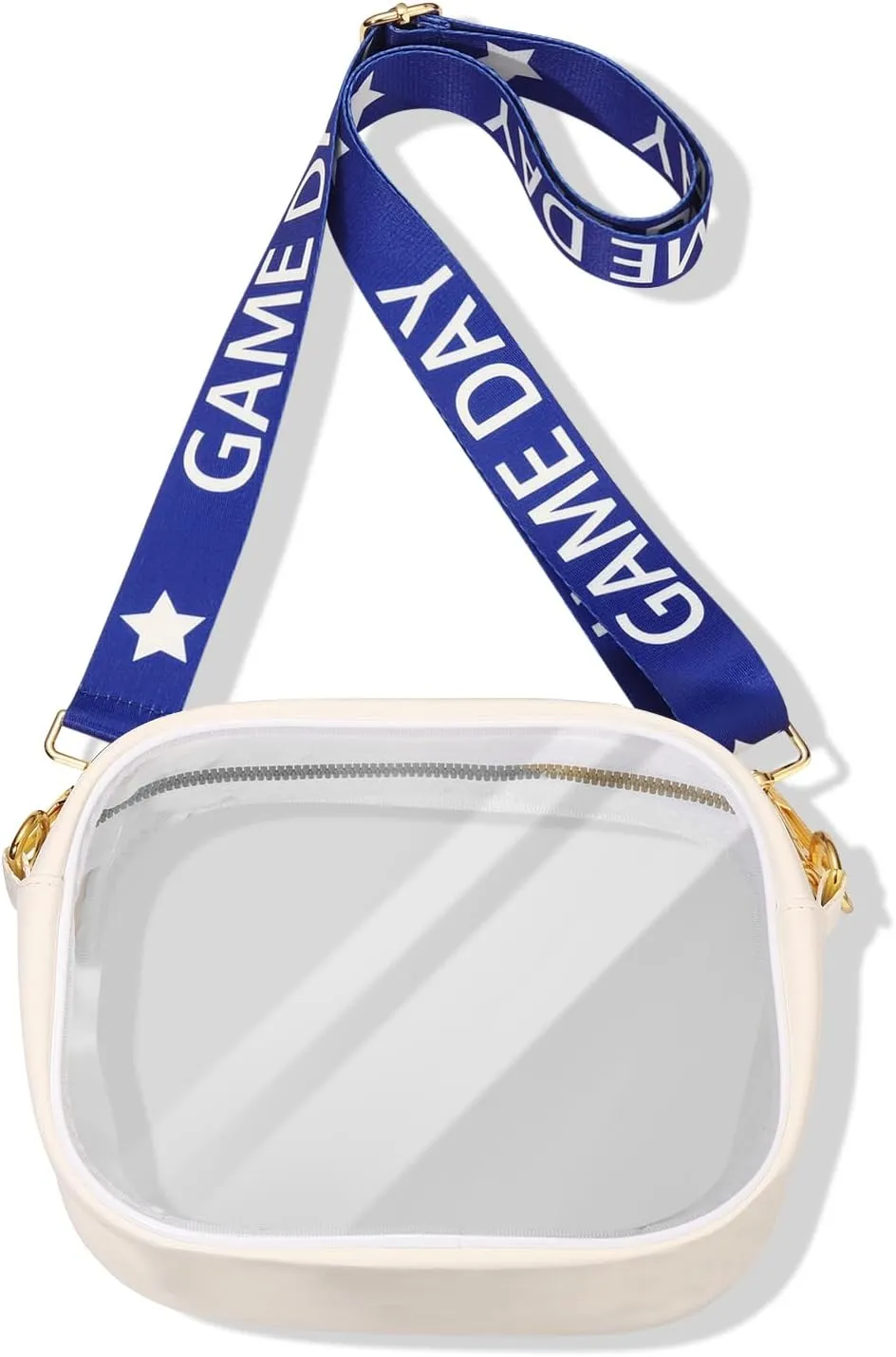 NLCAC Clear Bag for Stadium Events Game Day Clear Stadium Bag Adjustable Straps Crossbody Shoulder Bag for Sports Concerts