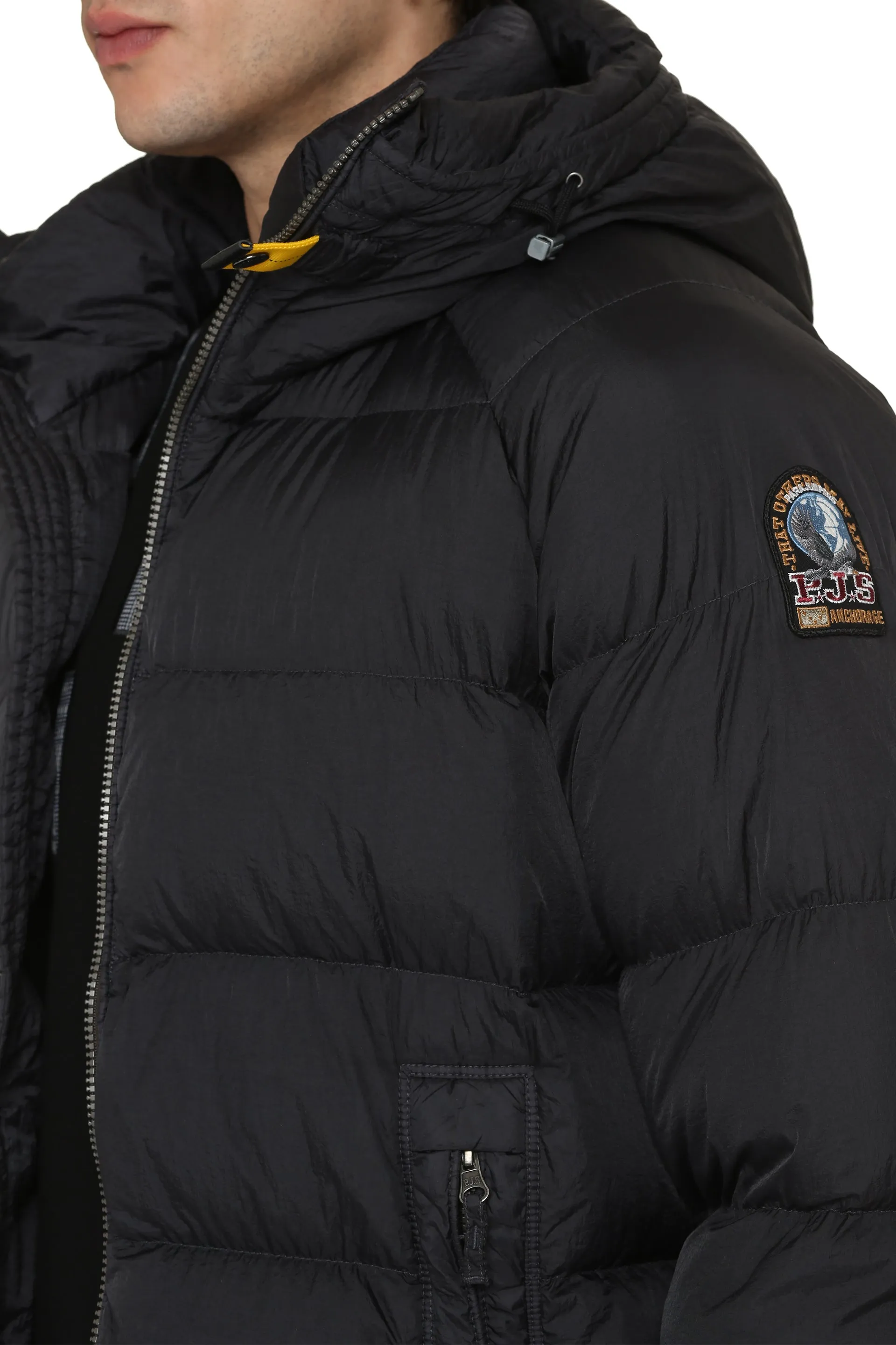 Norton hooded nylon down jacket