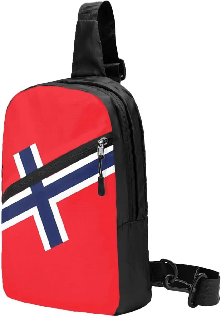 Norway Norwegian Flag Crossbody Bag Portable Sling Bags Foldable Chest Daypack Reusable Sports Shoulder Backpack Diagonally Casual Rucksack Travel Bag