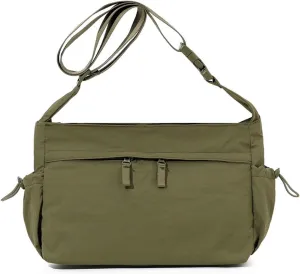 NOTAG Large Crossbody Bags Women Nylon Shoulder Messenger Handbags with Multipocket Travel Purses