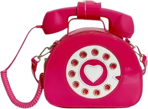 Novelty Call-shape Single Shoulder Bag Funny Crossbody Bag PU Leather Handbag and Purse