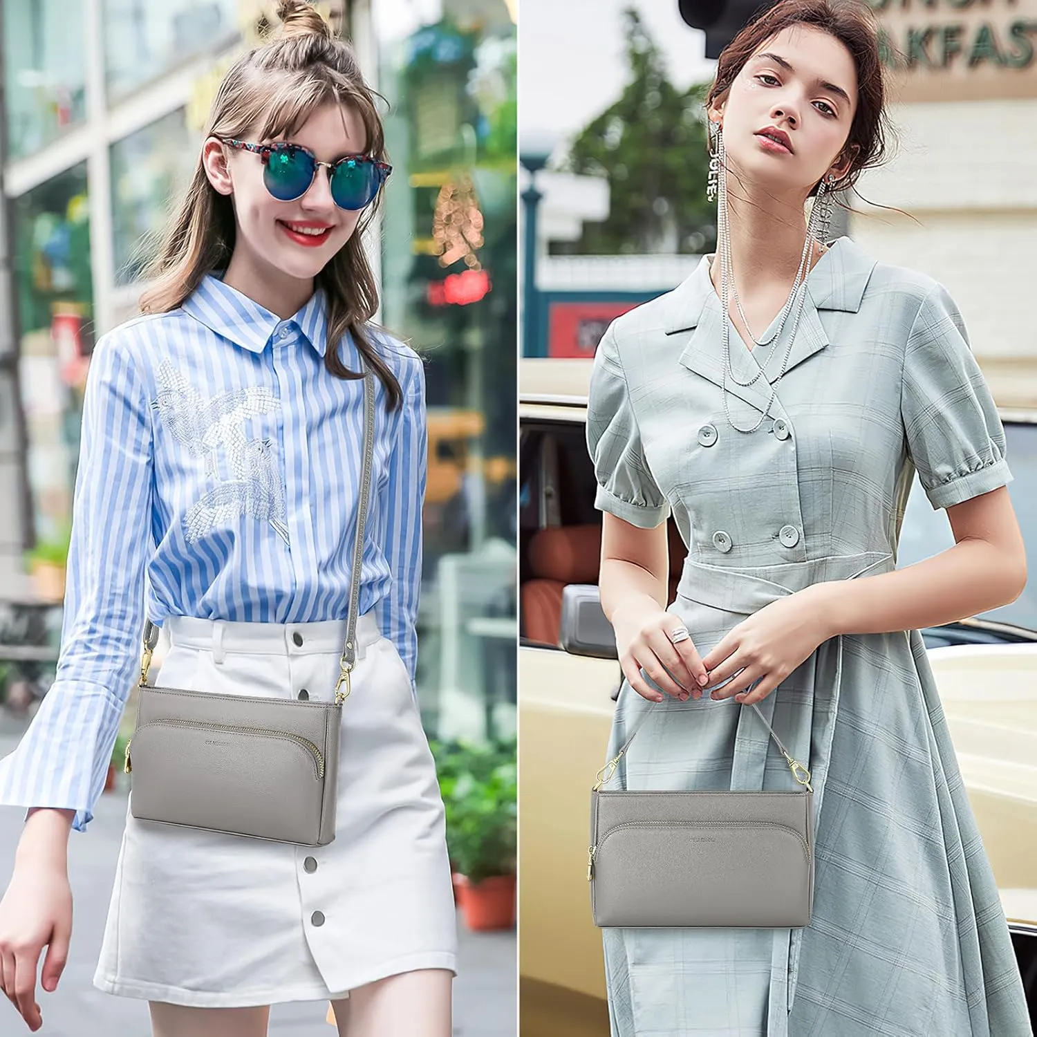 nuoku Small Cell Phone Purse Wallet Crossbody with Phone Pocket, Crossbody Bags for Women Cellphone Purse with Card Slots