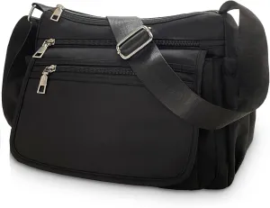 Nylon Crossbody Bags for Women Multiple Pockets Shoulder Handbag Casual Lightweight Waterproof Tote Purse
