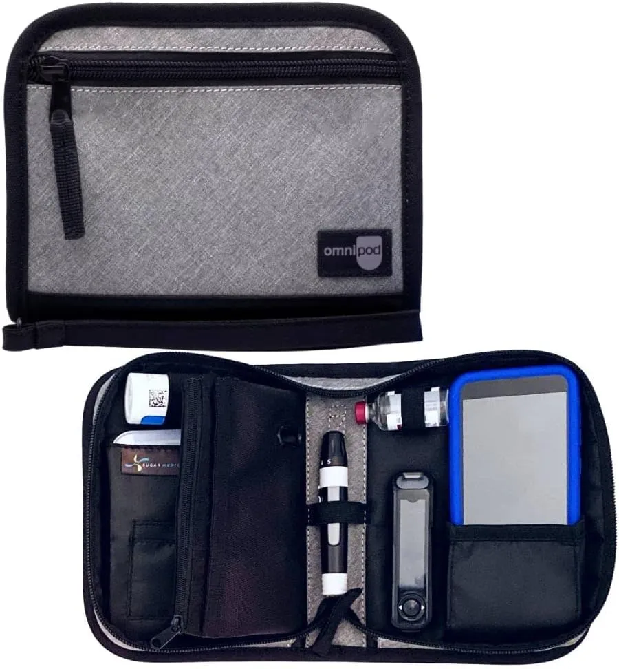 Omnipod Supply Case - Diabetes Bag for Omnipod 5, Dash or PDM - Fits Extra Pod, Test Strips, Insulin, Lancet and More