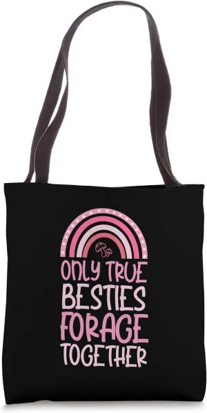 Only True Besties Forage Together Bohemian Rainbow Matching Tote Bag