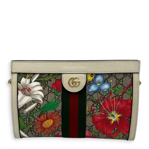 Ophidia Crossbody Bag Multi-colour in Coated Canvas, Gold hardware