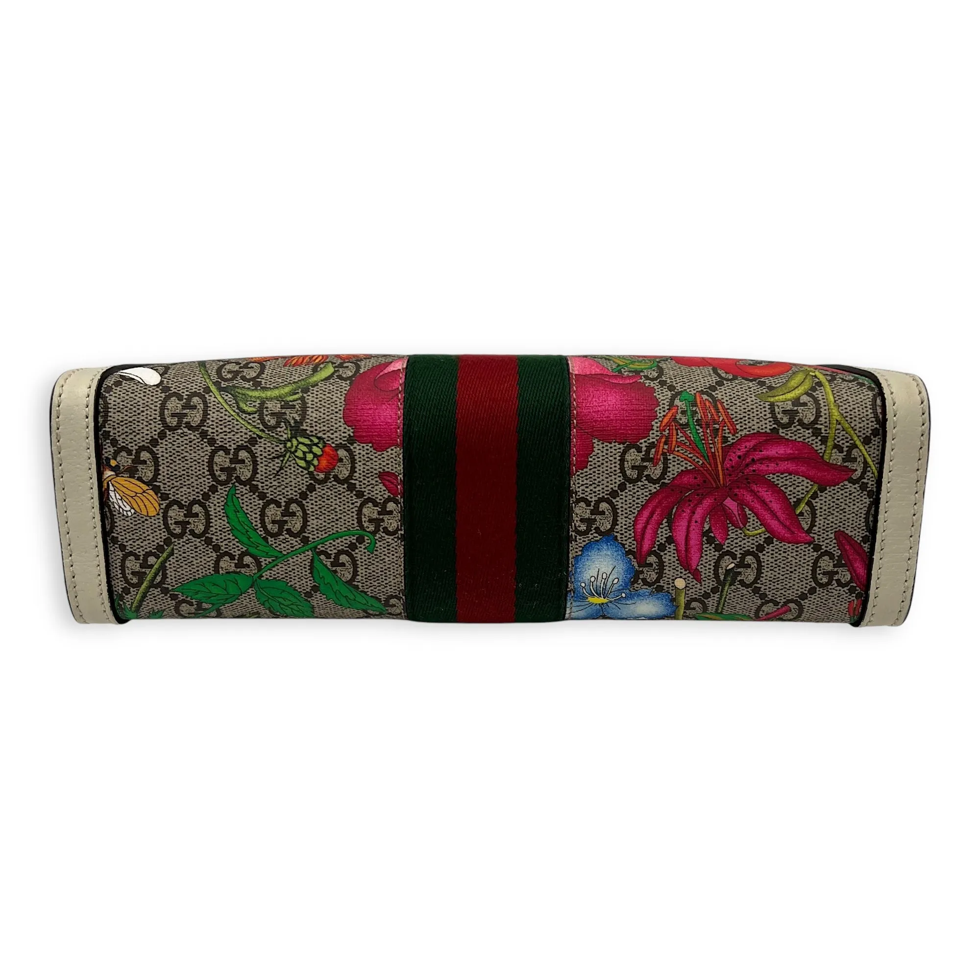 Ophidia Crossbody Bag Multi-colour in Coated Canvas, Gold hardware