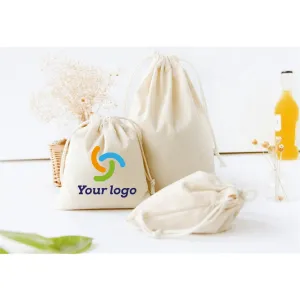 Organic Cotton Drawstring Bags - Custom Logo, Dust Bags, Gift Pouches