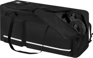 ORKELS Large Stroller Travel Bag for Standard, Single, Double & Jogger Strollers, Durable Storage Bag with Padded Handles & Shoulder Strap for Airplane Gate Check – Black