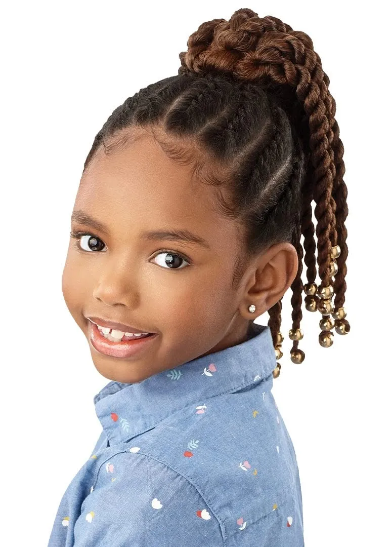 Outre Lil Looks Drawstring Ponytail - BEADED TWISTS 12" (2T1/BU)