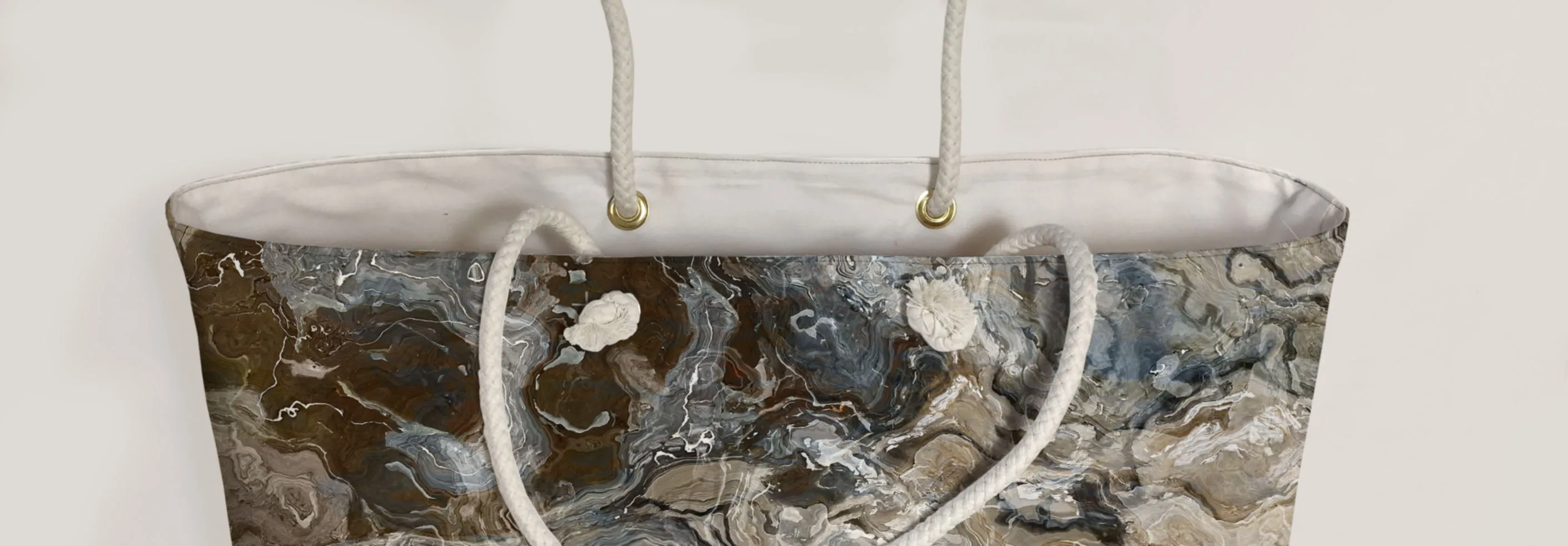 Oversized Tote, Stone Poem