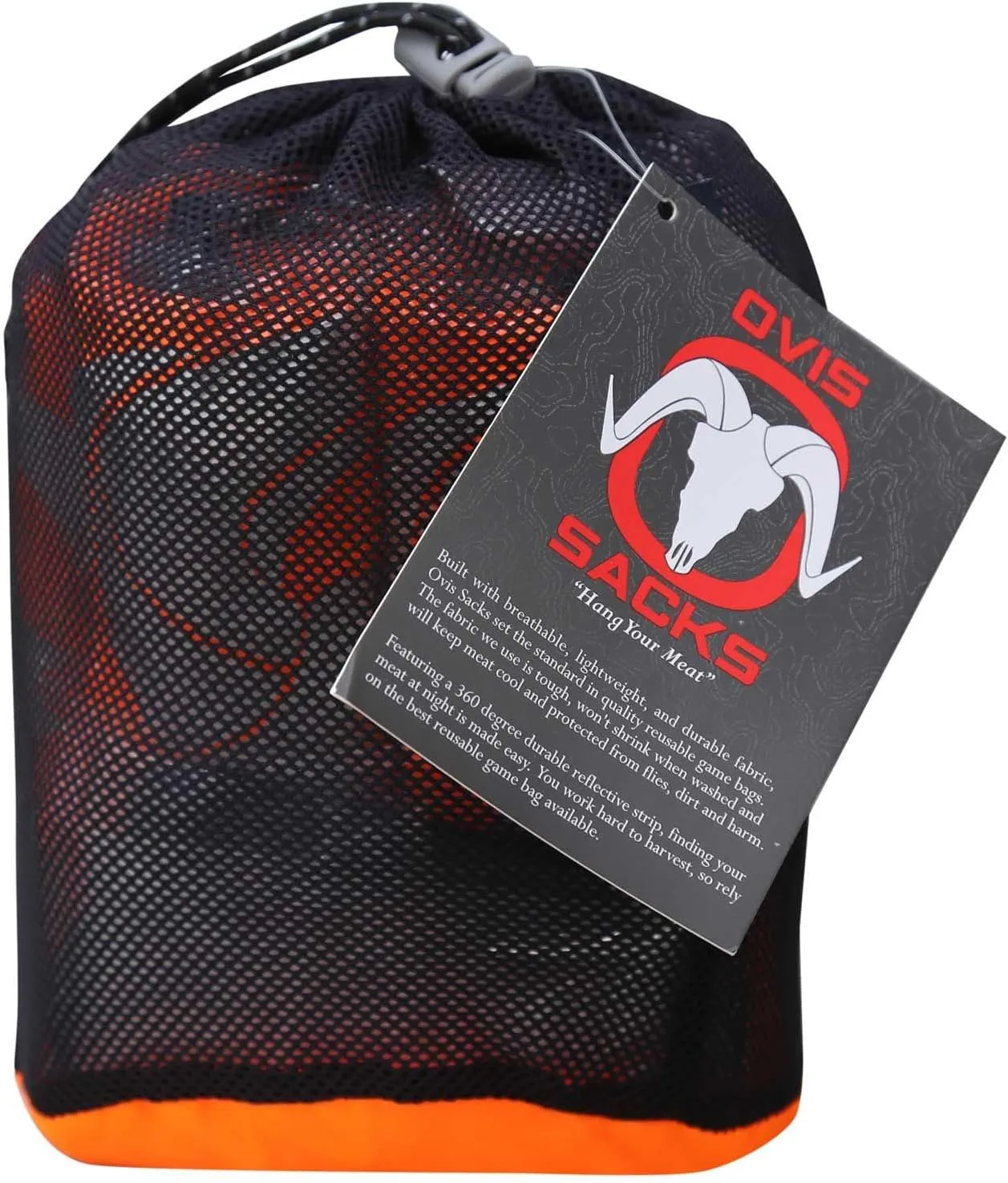 Ovis Sacks Lightweight Reusable Hunting Game Bag Set - Choice of Large or XL Size Quarter Meat Bags for Big Game Animals (Deer, Antelope, Sheep, Moose, Elk, Caribou)