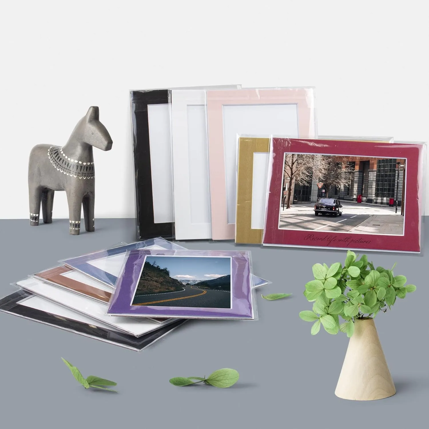 Pack of 25 11x14 Black Picture Mats Mattes with White Core Bevel Cut for 8x10 Photo  Backing  Bags