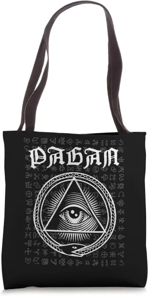 Pagan All Seeing Eye And Uroboros Snake Tote Bag
