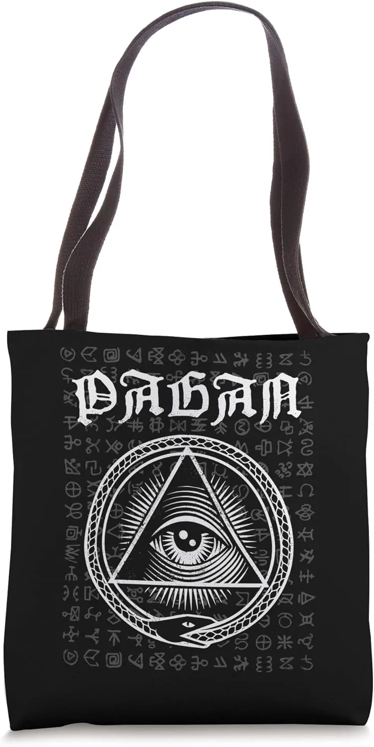 Pagan All Seeing Eye And Uroboros Snake Tote Bag