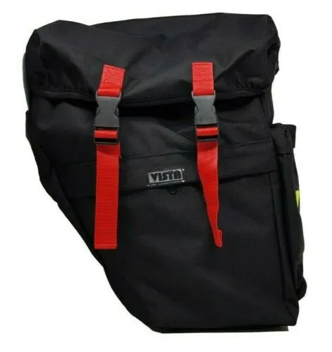 Pair Of Vista Rear Pair Pannier Bike Bags Large 32 x 43 x 14cm Water Resistant