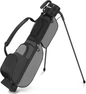 Par 3 Golf Bag with Stand Lightweight Pitch and Putt Golf Bag for The Driving Range Small Golf Carry Bags Practice Ranger with Shoulder Strap for Men Women