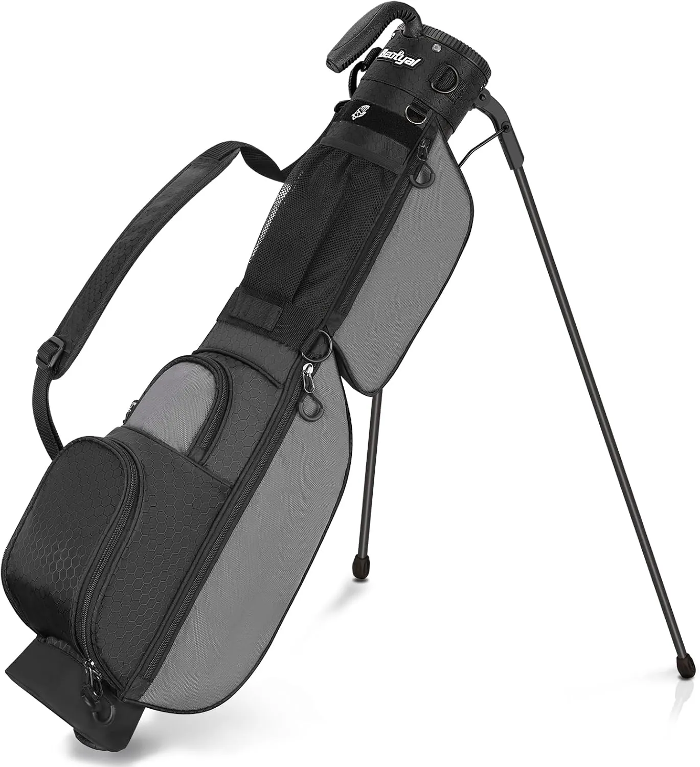 Par 3 Golf Bag with Stand Lightweight Pitch and Putt Golf Bag for The Driving Range Small Golf Carry Bags Practice Ranger with Shoulder Strap for Men Women