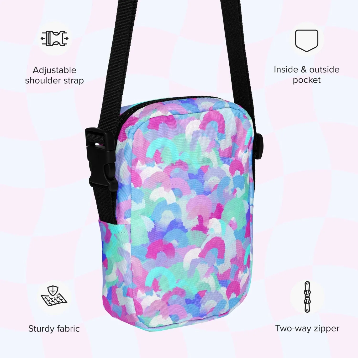 Pastel Rainbow Mini Crossbody Bag