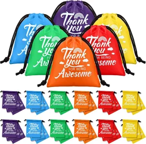 Paterr 48 Pcs Thank You Employee Appreciation Gift Bags Thank You Goodie Bags for Being Awesome Drawstring Team Coworker Colleague Teacher Office