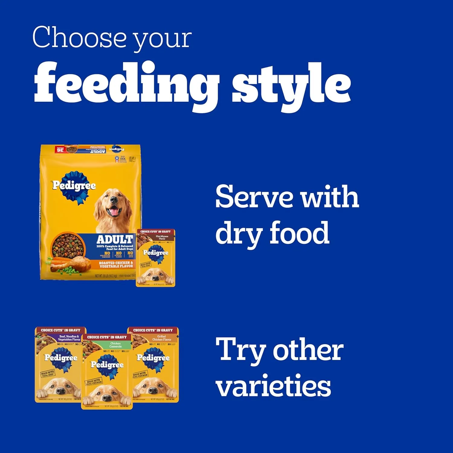 Pedigree Choice Cuts In Gravy Dog Food 18-Count Chicken Casserole Variety Pack, 3.5 oz Pouches (Pack of 2)