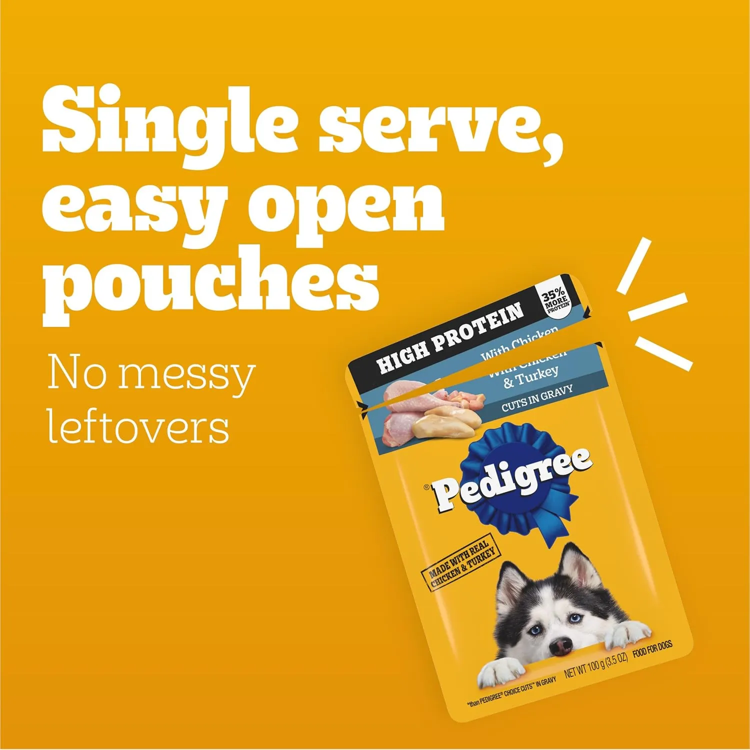 Pedigree High Protein Adult Soft Wet Dog Food 30-Count Variety Pack, 3.5 oz Pouches