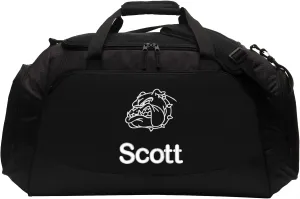 Personalized Bulldog Duffel Bag, Pet Travel Tote, Dog Lover Gift, Large Custom Bag Monogrammed Name, Black