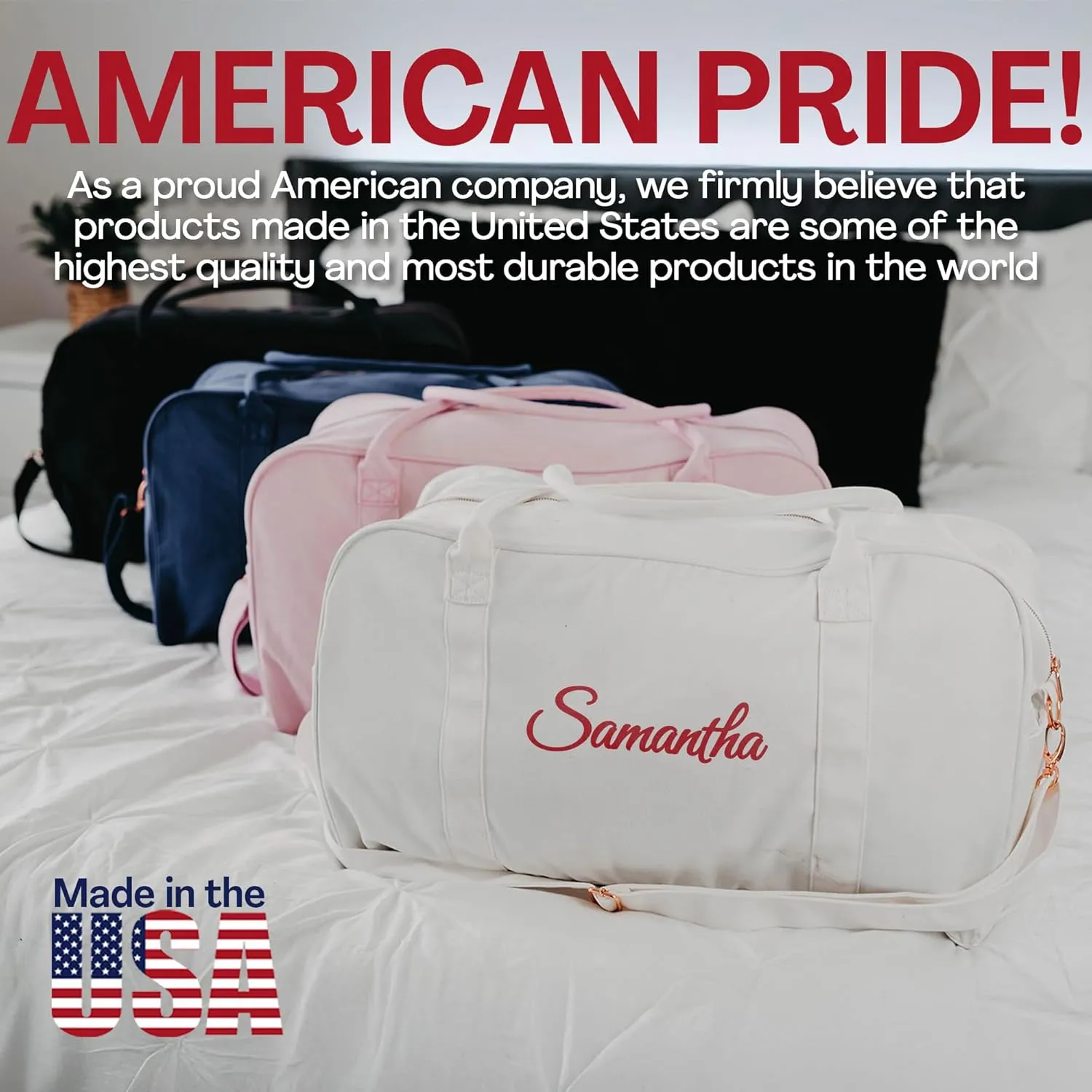 Personalized Travel Duffle Bag with Custom Name, Waterproof Personalized Weekender Bag, Custom Carry On Tote for Women, Travel Essentials Gym Bag, Customized Hospital Overnight Luggage - Black