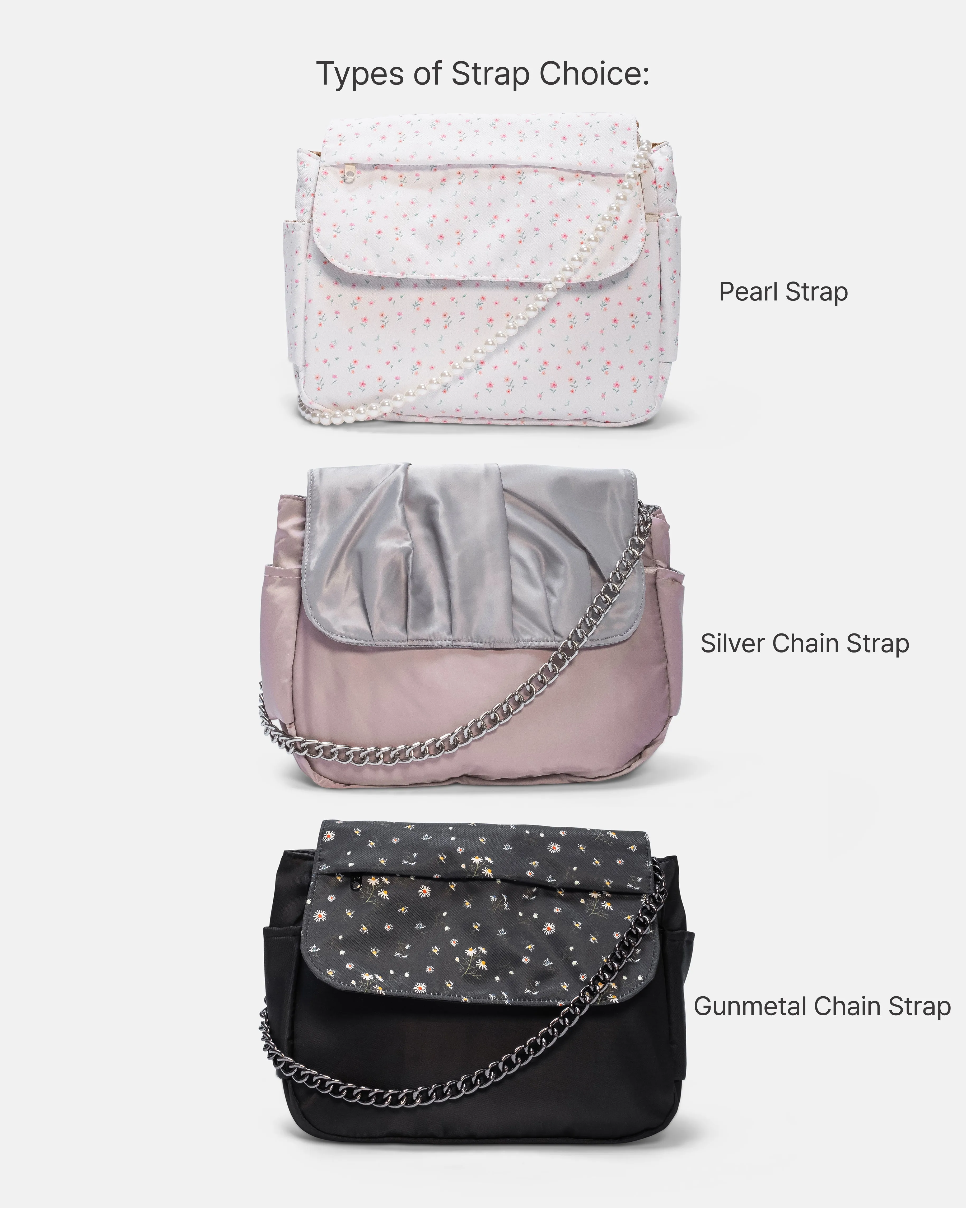 Pleats Olive Grey Multi-Carry Crossbody Bag
