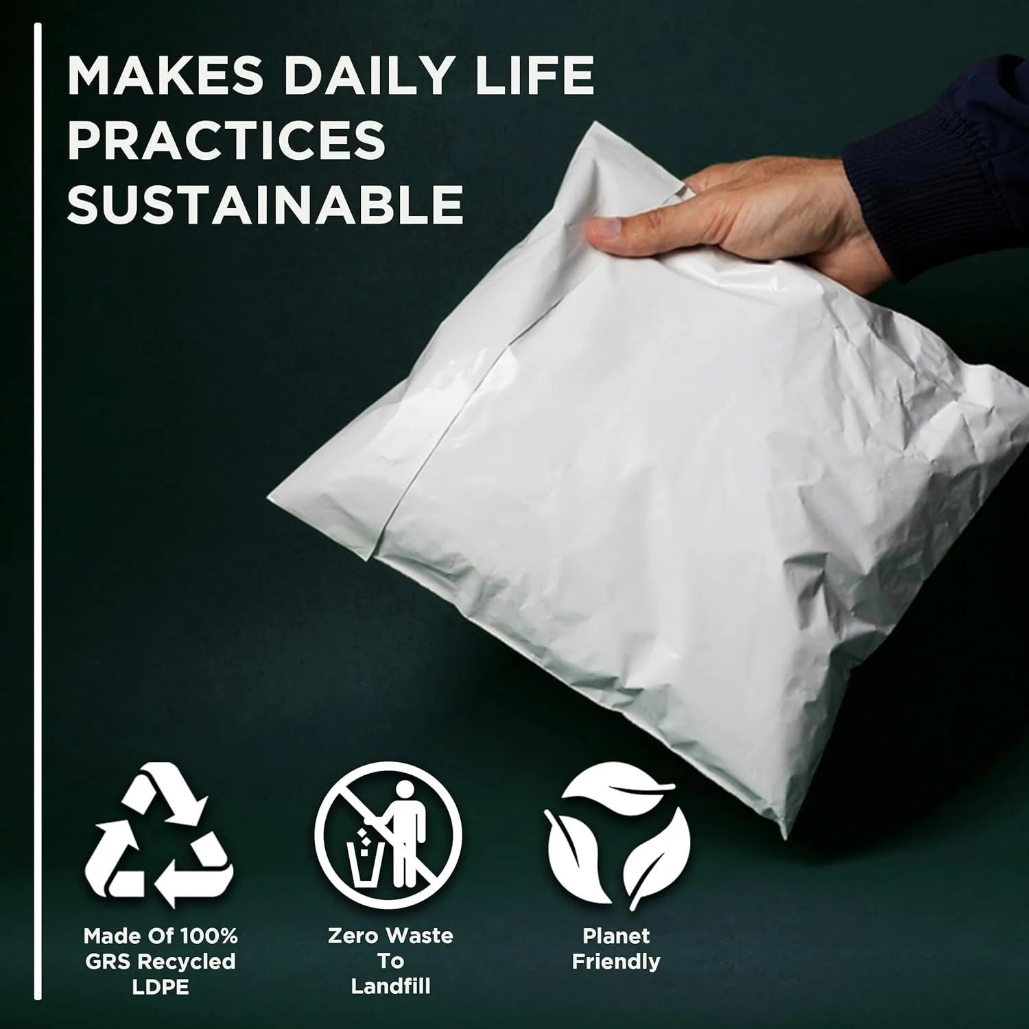 Poly Shipping Bags 100 Pcs, Mailer Bags for Shipping Clothes, Self-Adhesive Waterproof Poly Mailers, Strong Tear-Resistant Packaging Plastic Mailers, 12.5"x15.5"