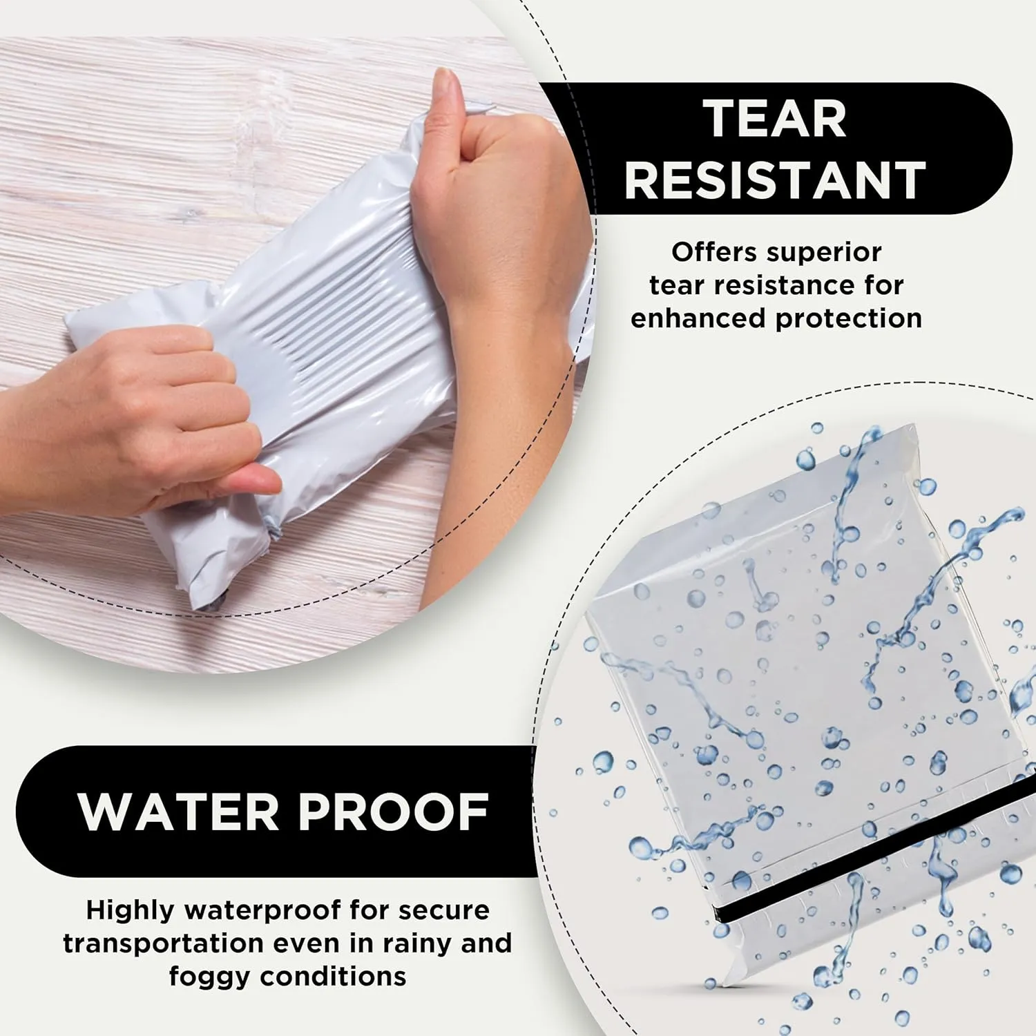 Poly Shipping Bags 100 Pcs, Mailer Bags for Shipping Clothes, Self-Adhesive Waterproof Poly Mailers, Strong Tear-Resistant Packaging Plastic Mailers, 12.5"x15.5"