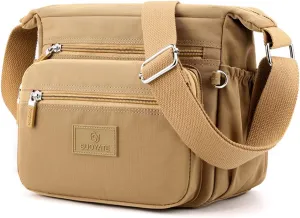 PORRASSO Women Crossbody Bag Casual Shoulder Bag Multi-pocket Messenger Bag