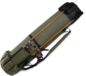 Portable Fishing Rod Bag Pole and Reel Carrier Storage Case Great Gift