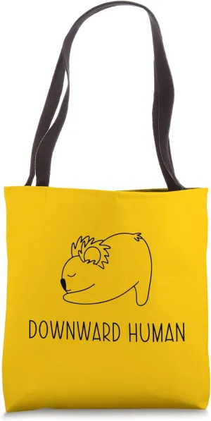 Position Downward Human Shirt Meditation - Funny Koala Yoga Tote Bag