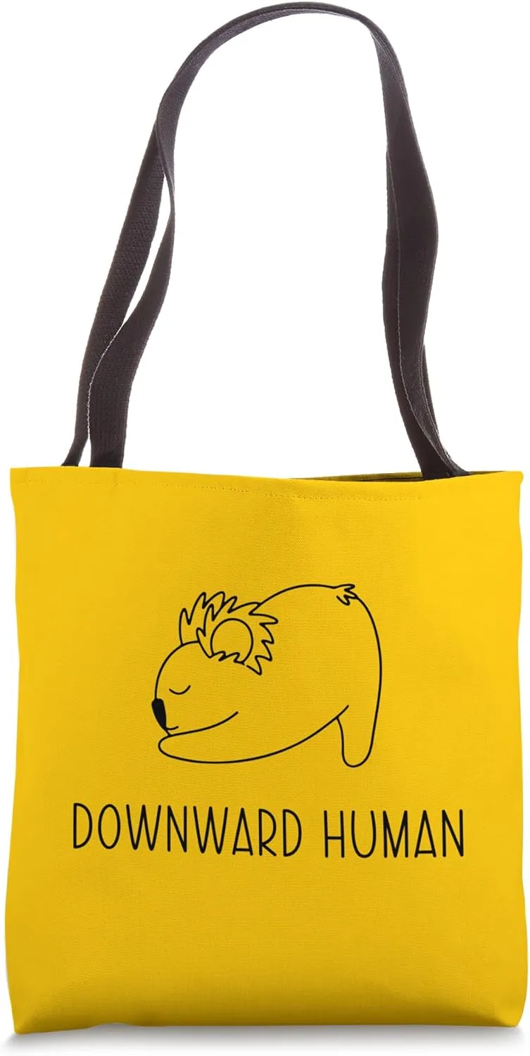 Position Downward Human Shirt Meditation - Funny Koala Yoga Tote Bag
