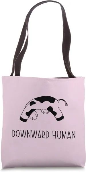 Position Downward Human Shirt Unicorn Cow - Funny Cow Yoga Tote Bag