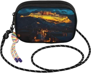 Potala Palace Night Crossbody Bags for Women Cell Phone Purses Women's Shoulder Handbags Wallet Purse with Adjustable Strap