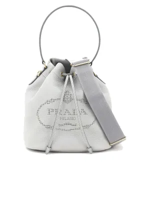 Prada Logo Drawstring Bucket Bag
