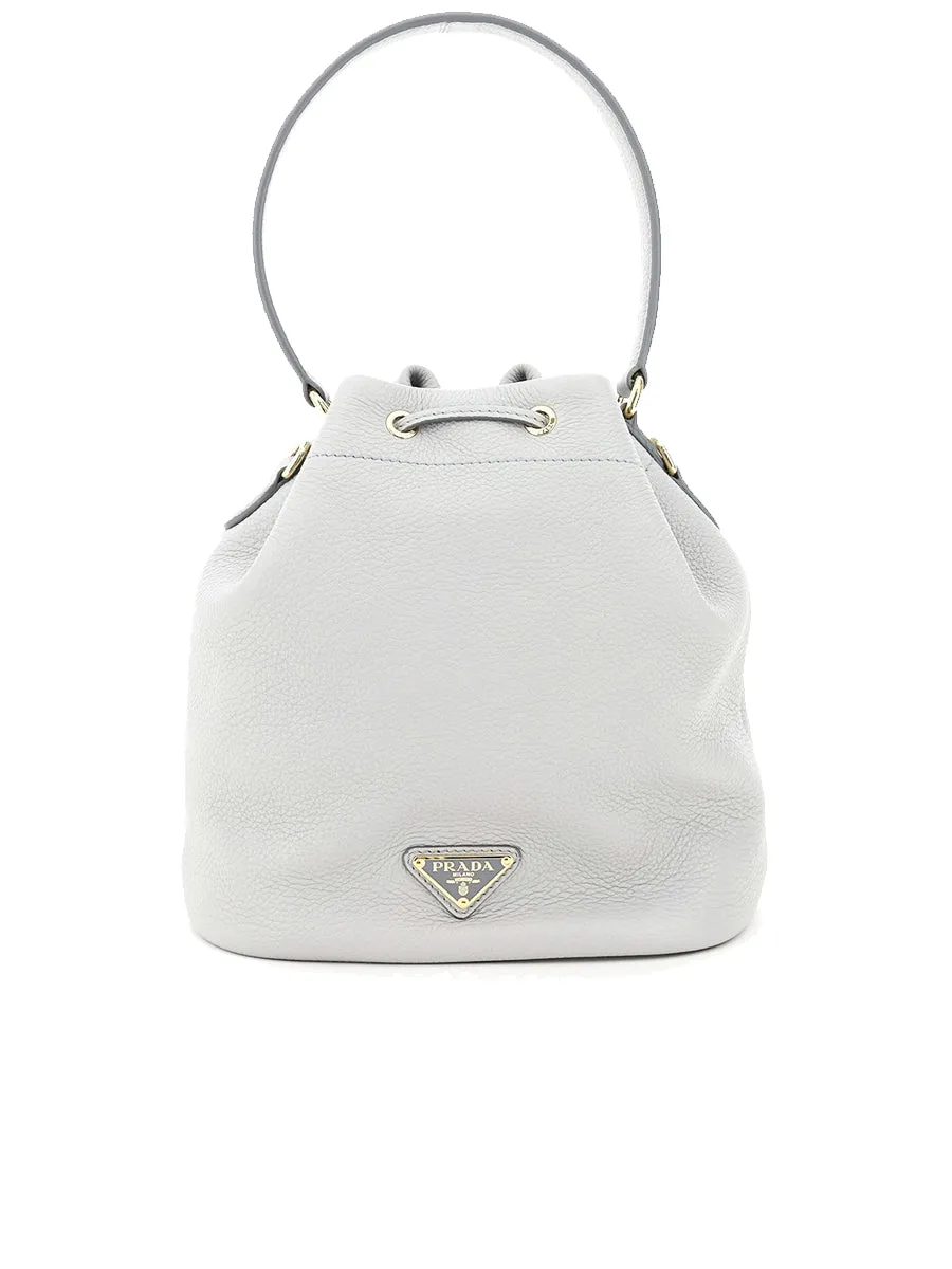 Prada Logo Drawstring Bucket Bag