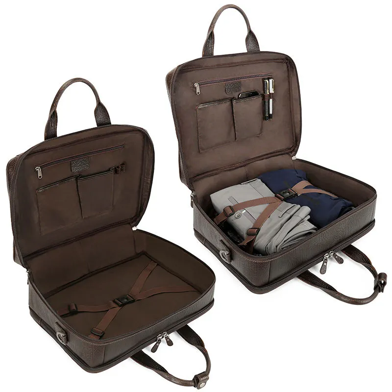 Premium Vintage Leather Business Laptop Bag for Men – Waterproof