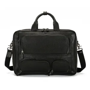 Premium Vintage Leather Business Laptop Bag for Men – Waterproof